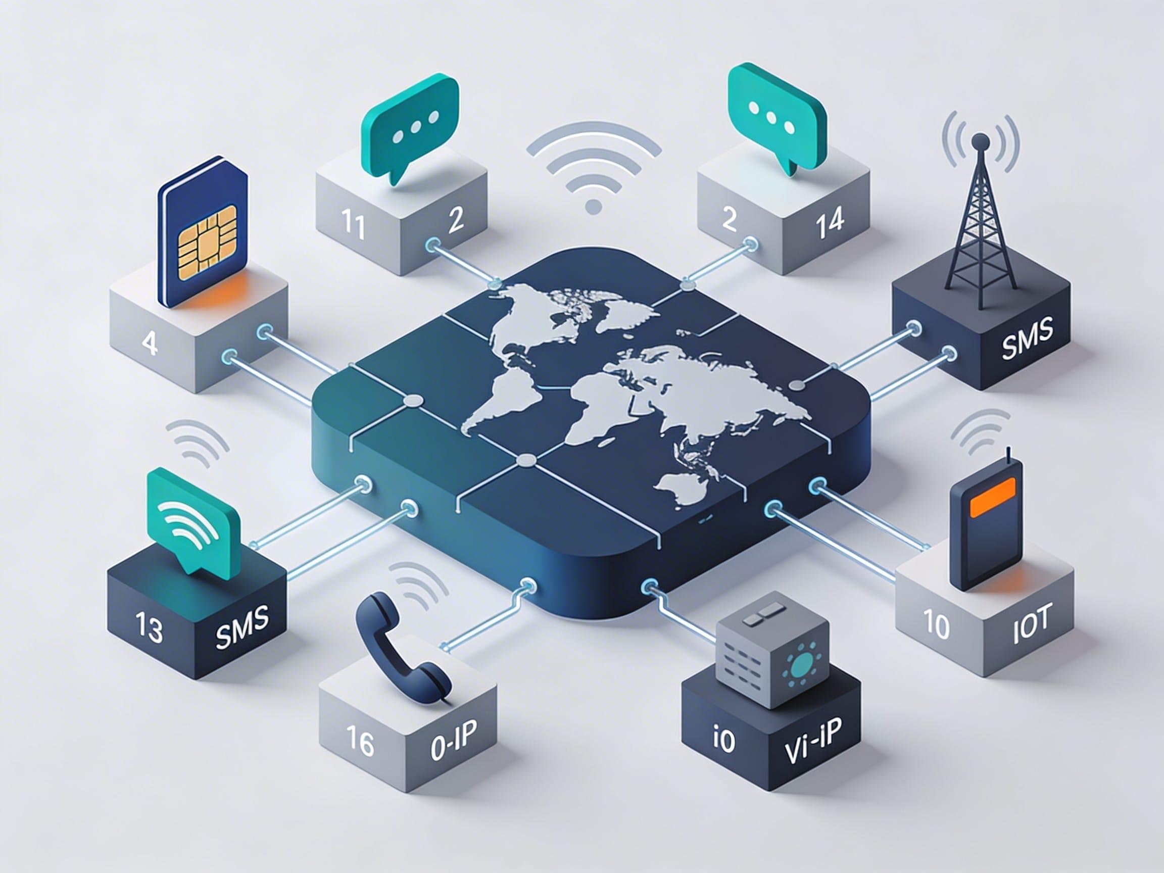 Telecom infrastructure supporting global messaging, voice, and connectivity